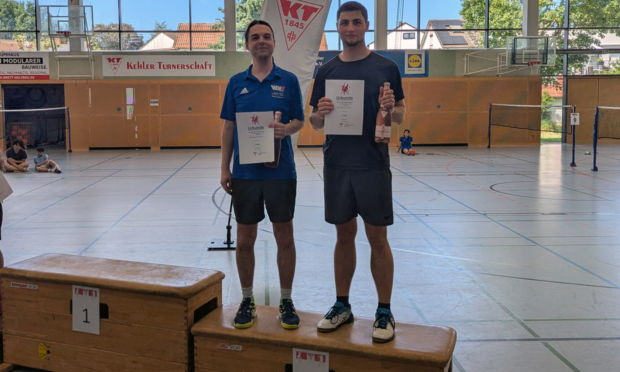 Siegertreppchen bei der Badminton Stadtmeisterschaft in Kehl 2026